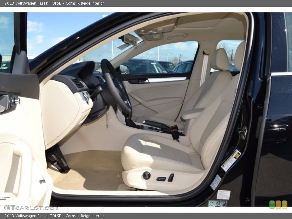 Cornsilk Beige Interior Front Seat for the 2013 Volkswagen Passat TDI SE #76988924