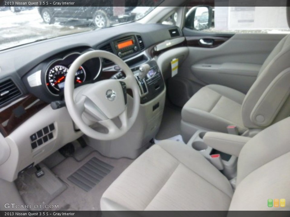 Gray Interior Prime Interior for the 2013 Nissan Quest 3.5 S #76989926