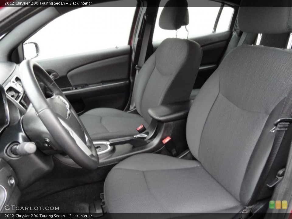 Black Interior Front Seat for the 2012 Chrysler 200 Touring Sedan #76990878