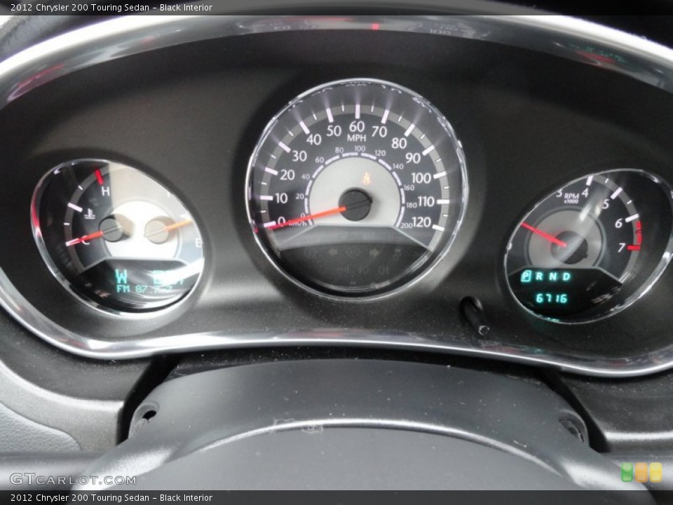 Black Interior Gauges for the 2012 Chrysler 200 Touring Sedan #76990956
