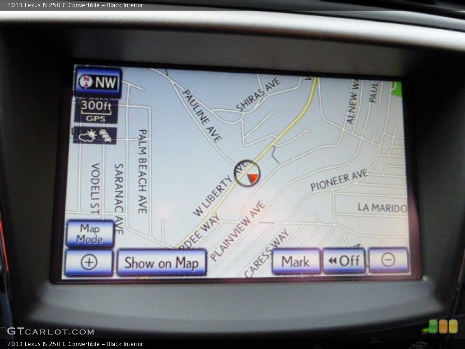 Black Interior Navigation for the 2013 Lexus IS 250 C Convertible #76991709