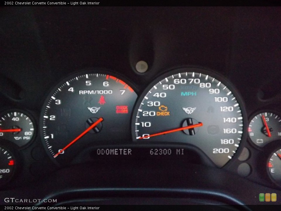 Light Oak Interior Gauges for the 2002 Chevrolet Corvette Convertible #76991837