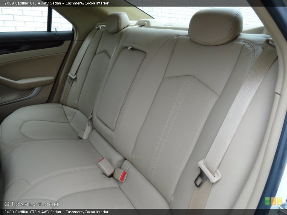 Cashmere/Cocoa Interior Rear Seat for the 2009 Cadillac CTS 4 AWD Sedan #76992131