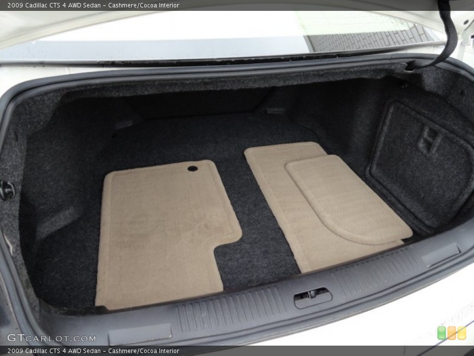 Cashmere/Cocoa Interior Trunk for the 2009 Cadillac CTS 4 AWD Sedan #76992183