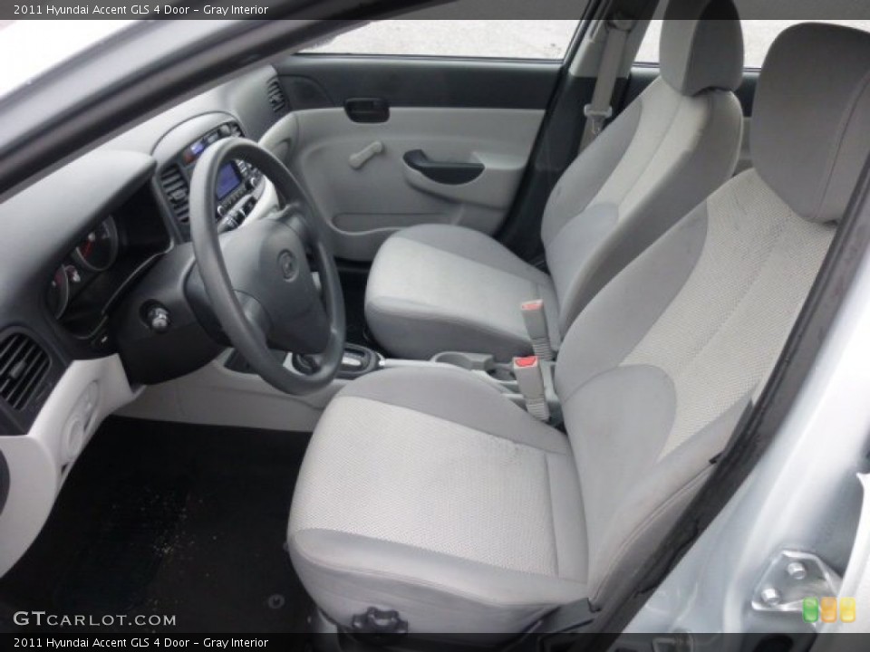 Gray Interior Prime Interior for the 2011 Hyundai Accent GLS 4 Door #76993071