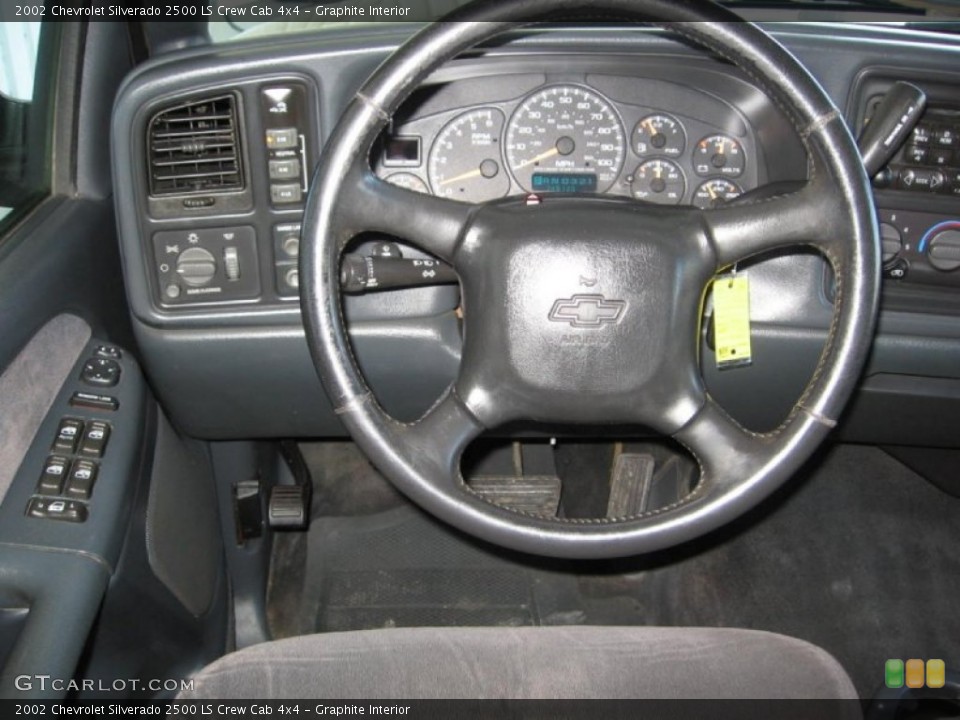 Graphite Interior Steering Wheel for the 2002 Chevrolet Silverado 2500 LS Crew Cab 4x4 #76993531