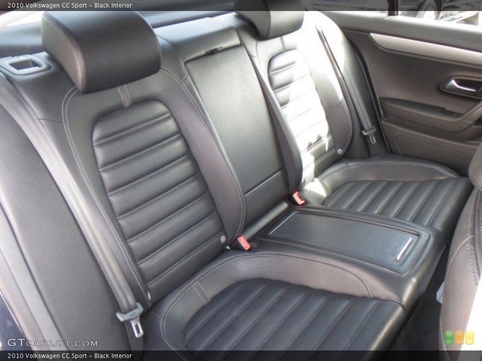 Black Interior Rear Seat for the 2010 Volkswagen CC Sport #76993620