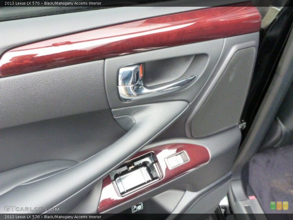 Black/Mahogany Accents Interior Controls for the 2013 Lexus LX 570 #76993864