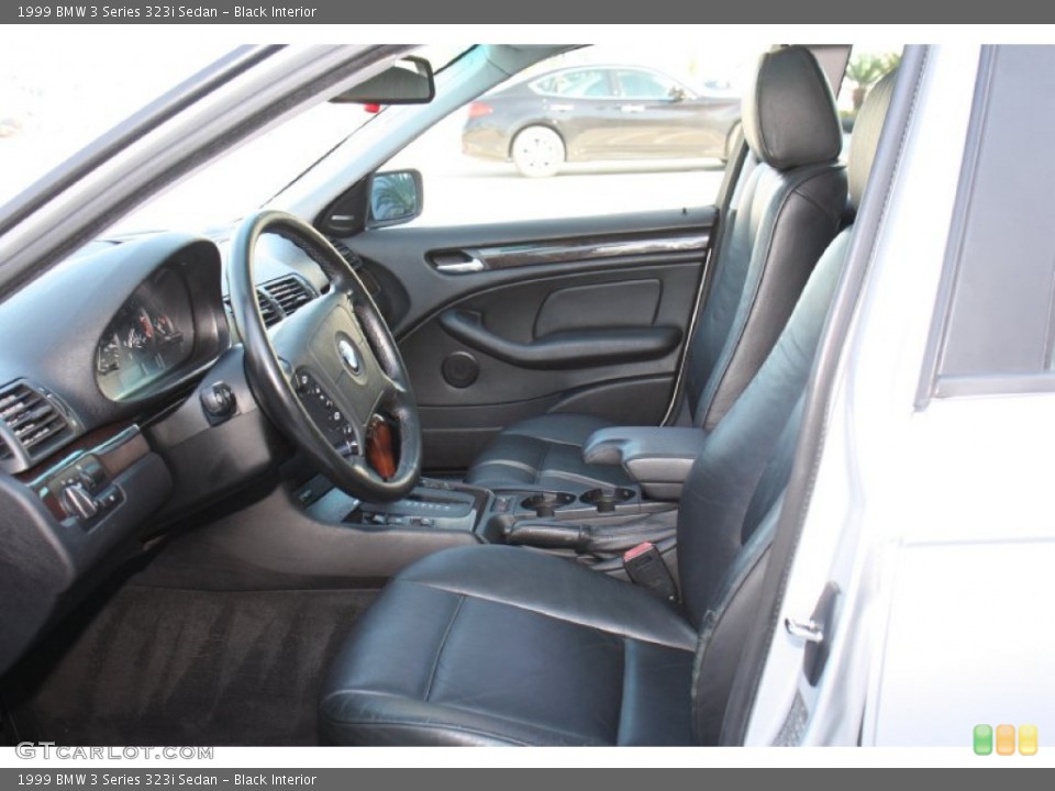 Black Interior Front Seat for the 1999 BMW 3 Series 323i Sedan #76995426