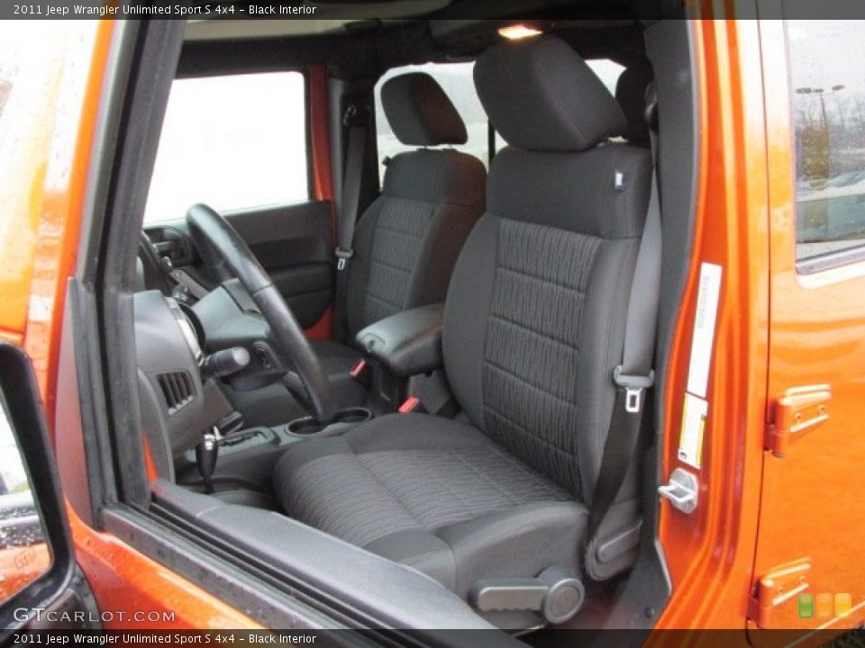 Black Interior Front Seat for the 2011 Jeep Wrangler Unlimited Sport S 4x4 #76996240