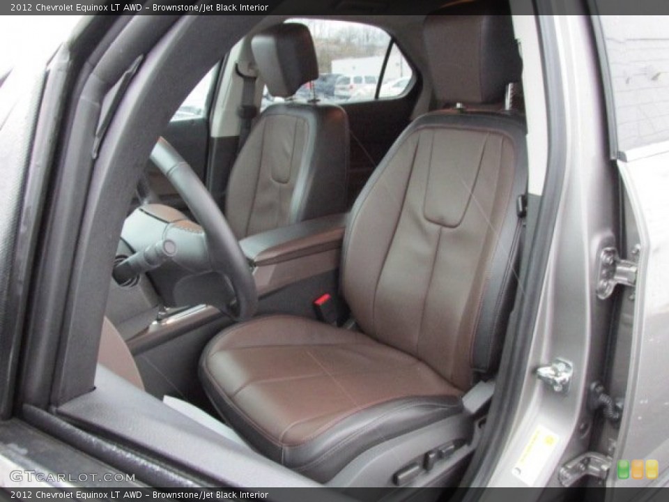 Brownstone/Jet Black Interior Front Seat for the 2012 Chevrolet Equinox LT AWD #76997860
