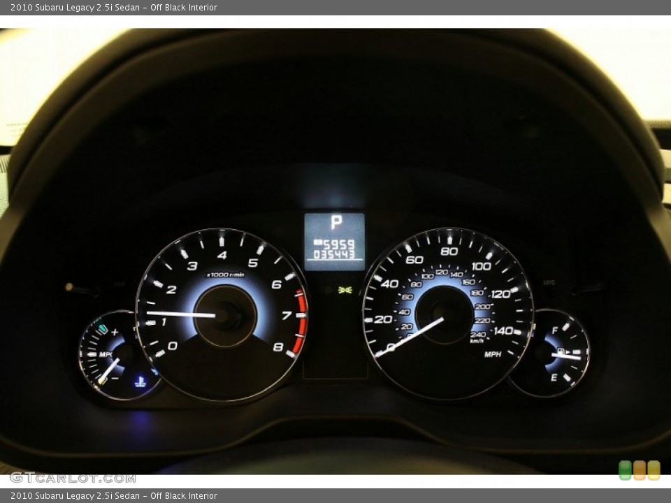 Off Black Interior Gauges for the 2010 Subaru Legacy 2.5i Sedan #76998480