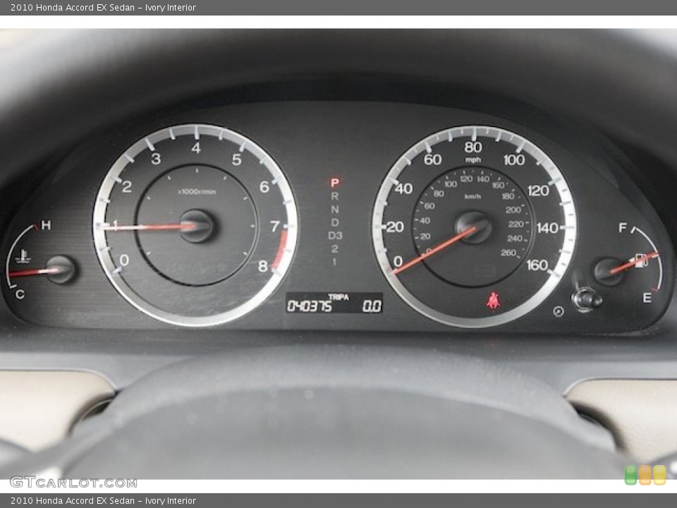 Ivory Interior Gauges for the 2010 Honda Accord EX Sedan #76998951