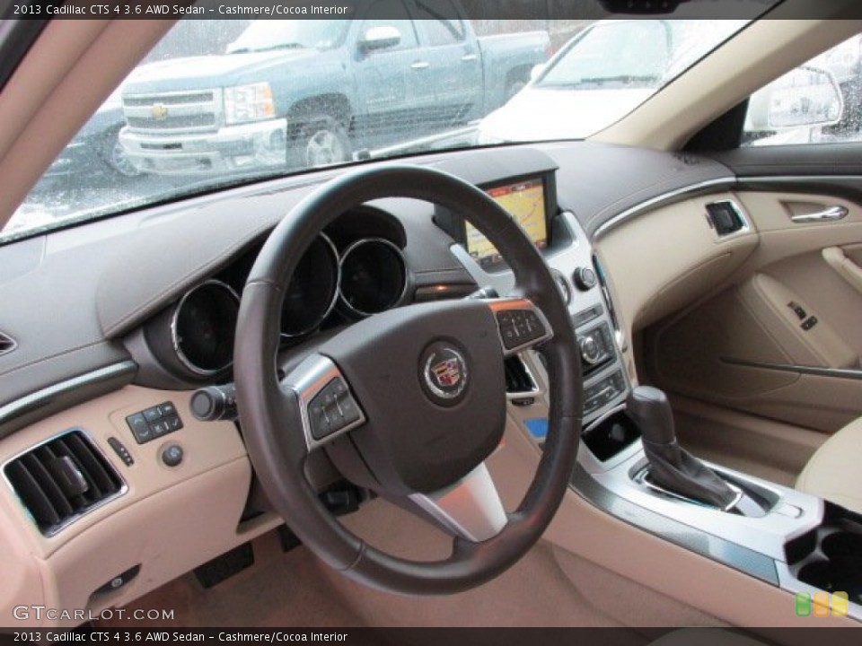 Cashmere/Cocoa Interior Dashboard for the 2013 Cadillac CTS 4 3.6 AWD Sedan #76999023