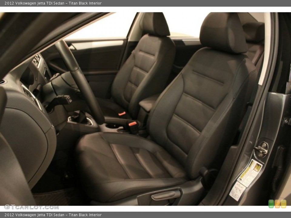 Titan Black Interior Front Seat for the 2012 Volkswagen Jetta TDI Sedan #76999365