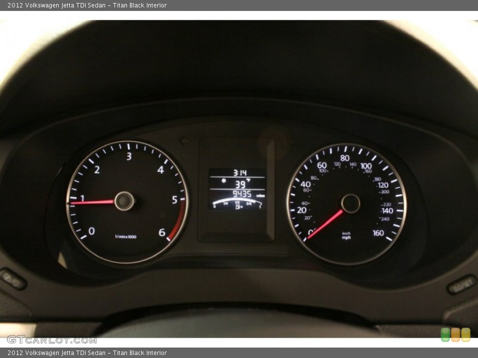 Titan Black Interior Gauges for the 2012 Volkswagen Jetta TDI Sedan #76999436