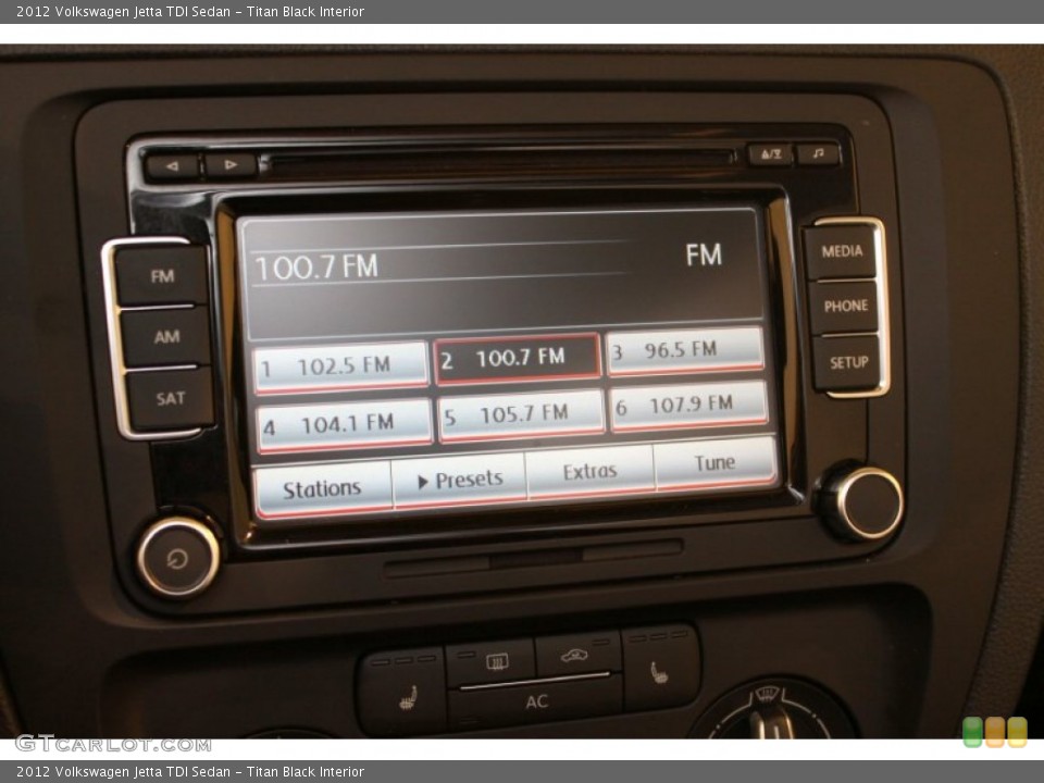 Titan Black Interior Audio System for the 2012 Volkswagen Jetta TDI Sedan #76999511