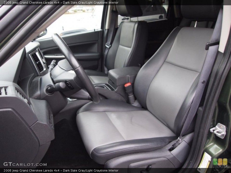 Dark Slate Gray/Light Graystone Interior Front Seat for the 2008 Jeep Grand Cherokee Laredo 4x4 #76999785
