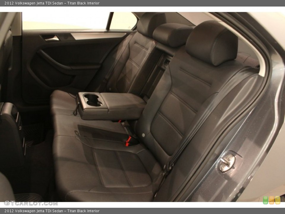 Titan Black Interior Rear Seat for the 2012 Volkswagen Jetta TDI Sedan #76999938