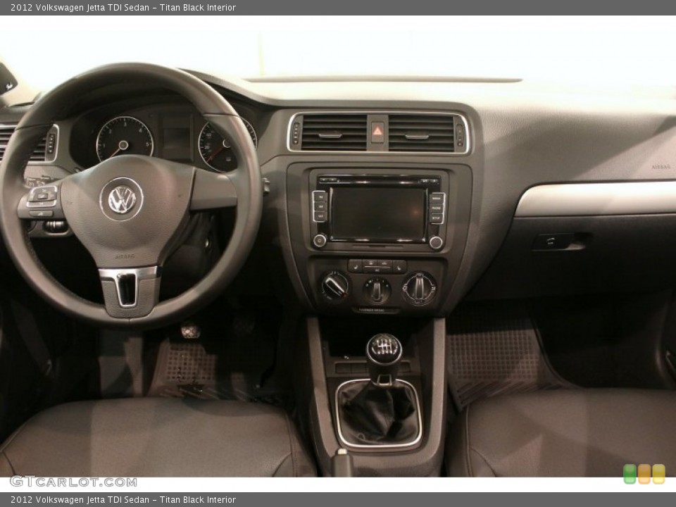 Titan Black Interior Dashboard for the 2012 Volkswagen Jetta TDI Sedan #76999963