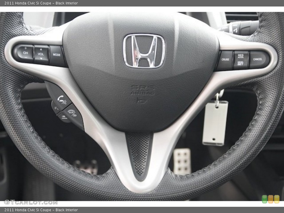 Black Interior Steering Wheel for the 2011 Honda Civic Si Coupe #77000229