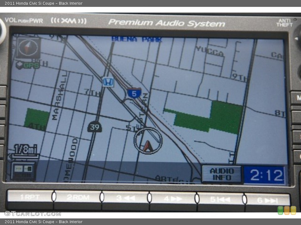 Black Interior Navigation for the 2011 Honda Civic Si Coupe #77000442