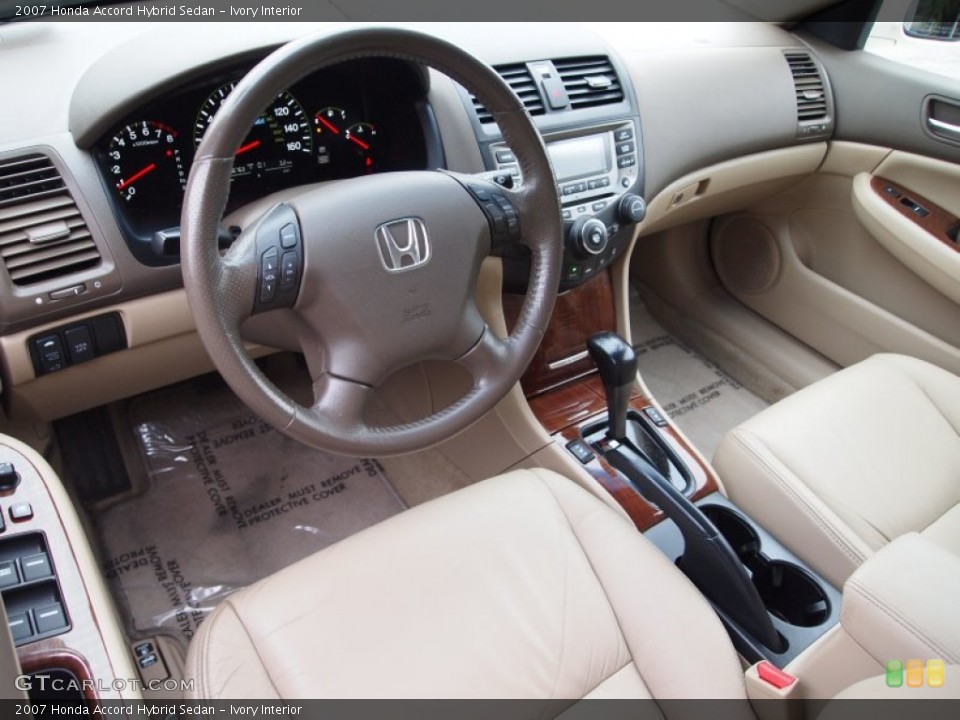 Ivory Interior Photo for the 2007 Honda Accord Hybrid Sedan #77001144