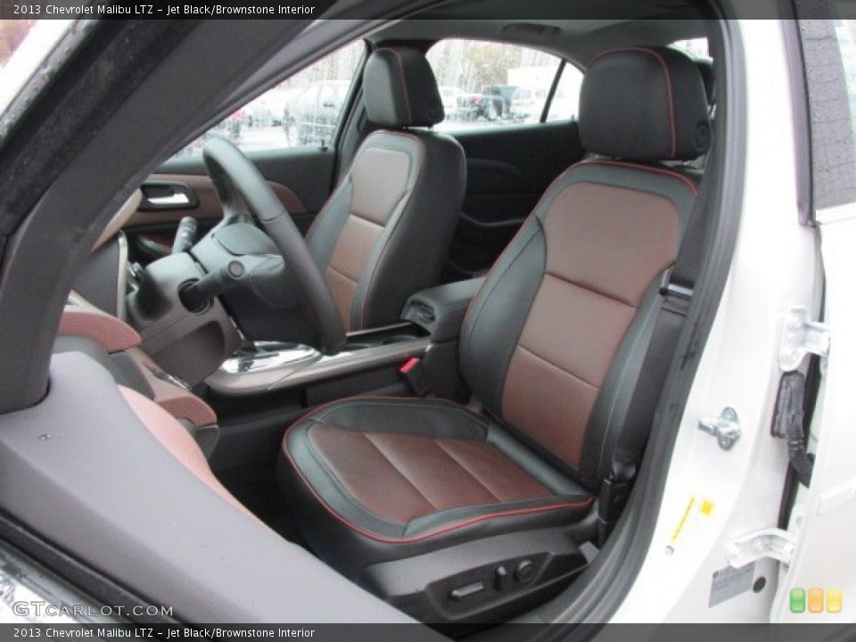 Jet Black/Brownstone Interior Front Seat for the 2013 Chevrolet Malibu LTZ #77001783