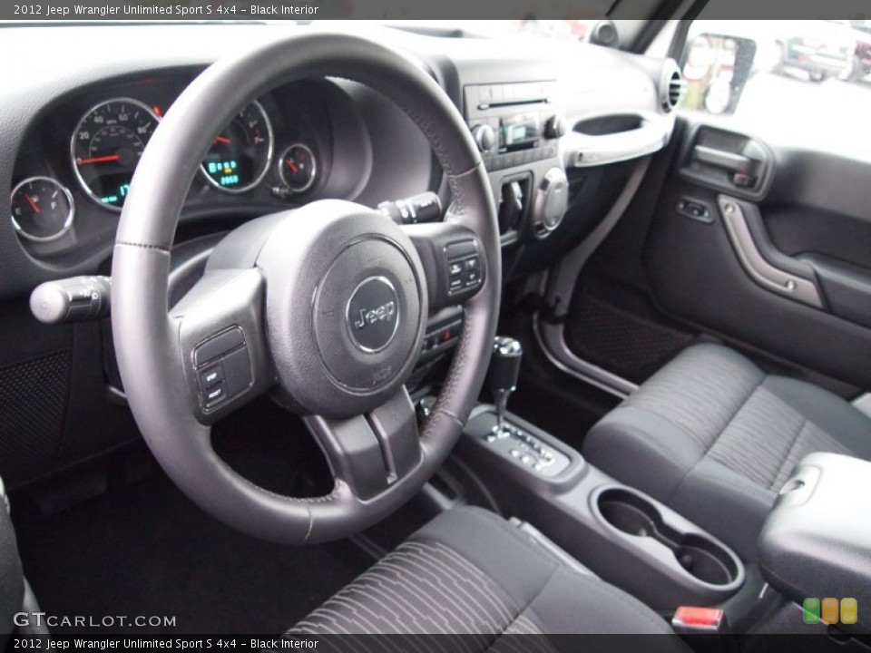 Black Interior Prime Interior for the 2012 Jeep Wrangler Unlimited Sport S 4x4 #77001867