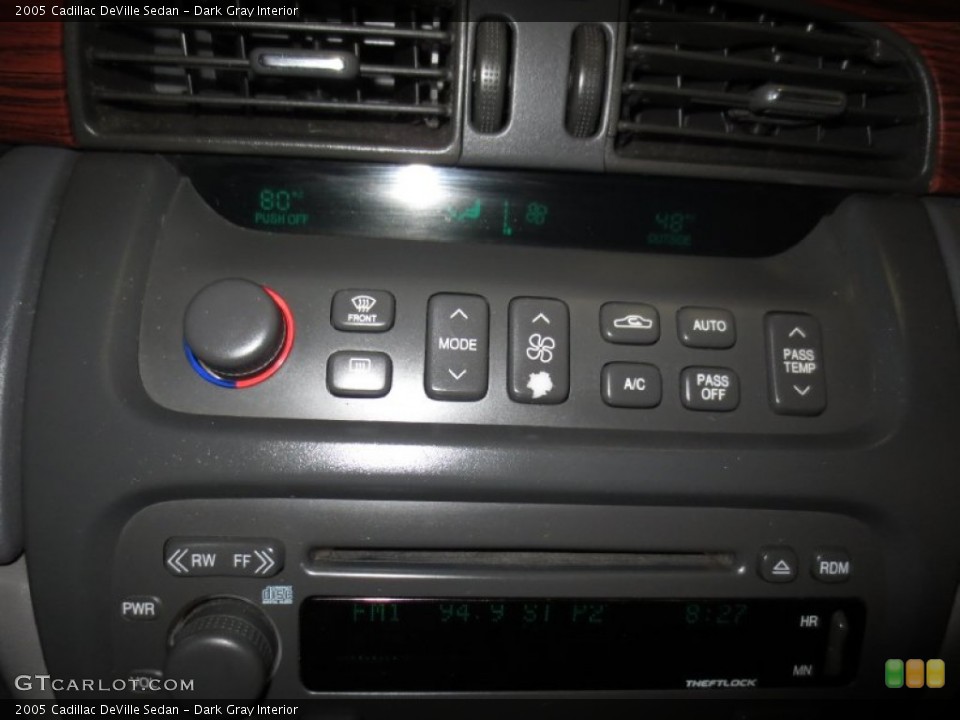 Dark Gray Interior Controls for the 2005 Cadillac DeVille Sedan #77002839