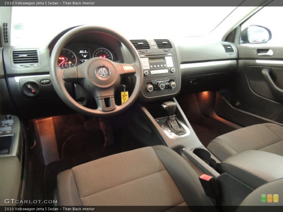 Titan Black Interior Prime Interior for the 2010 Volkswagen Jetta S Sedan #77004561