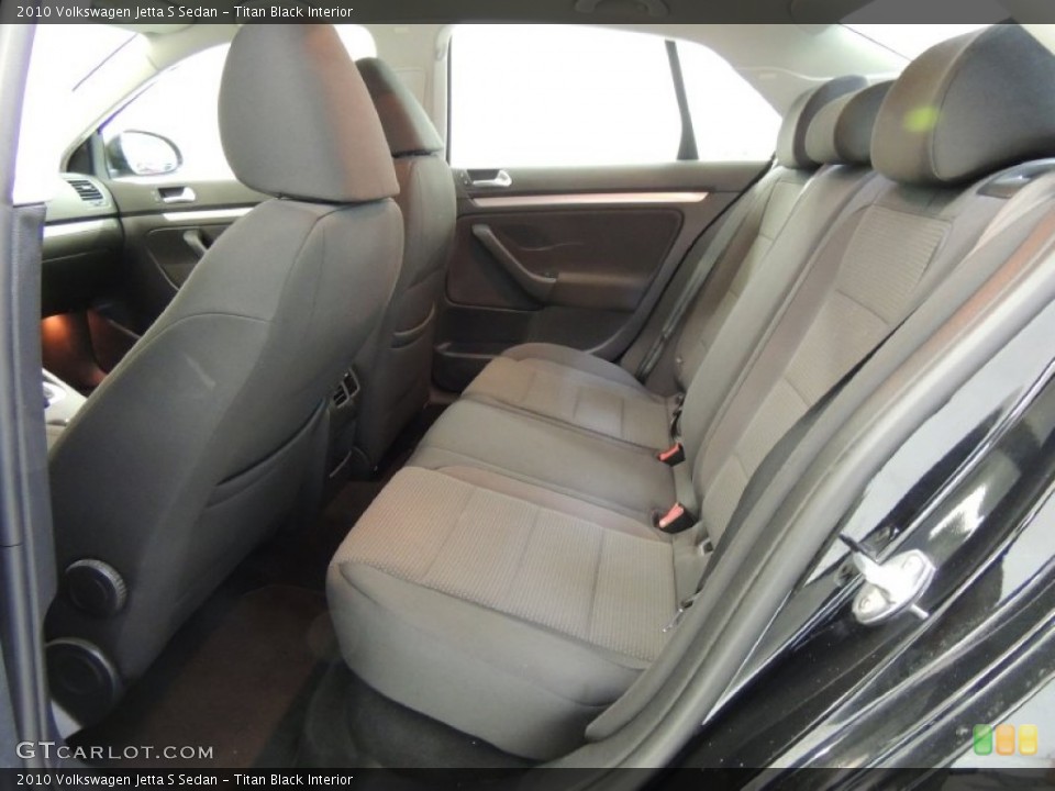 Titan Black Interior Rear Seat for the 2010 Volkswagen Jetta S Sedan #77004672