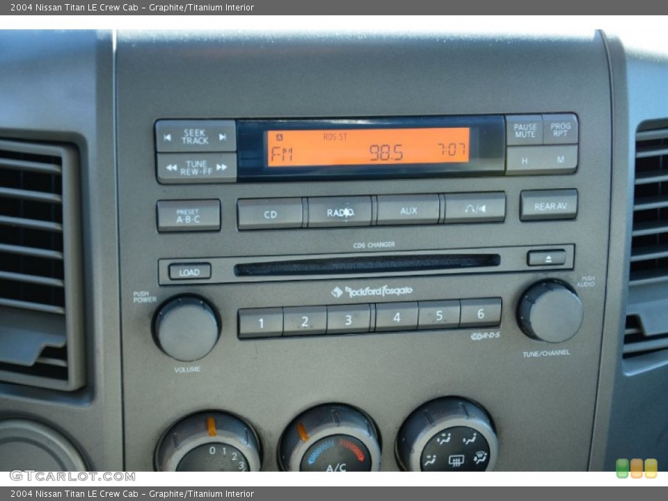 Graphite/Titanium Interior Audio System for the 2004 Nissan Titan LE Crew Cab #77004762