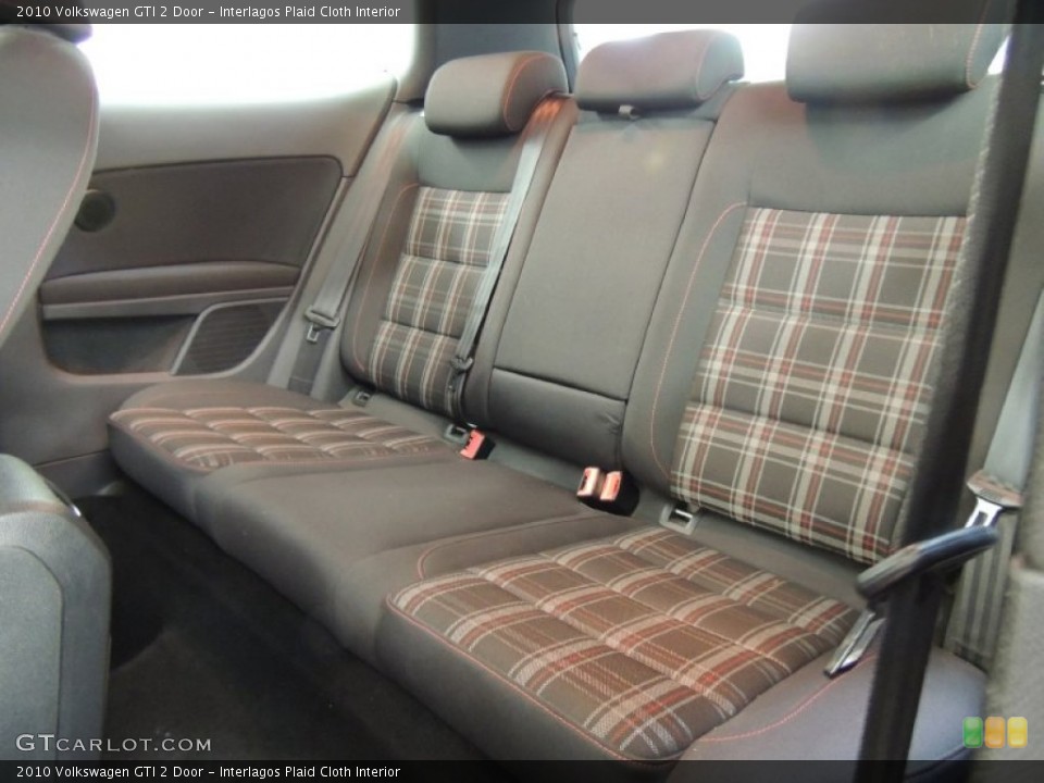 Interlagos Plaid Cloth Interior Rear Seat for the 2010 Volkswagen GTI 2 Door #77005248