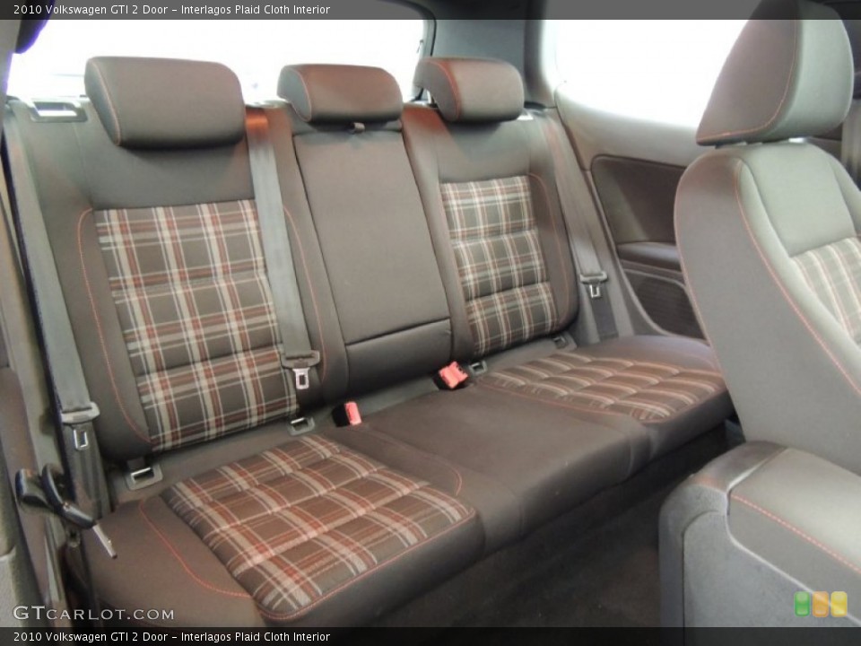 Interlagos Plaid Cloth Interior Rear Seat for the 2010 Volkswagen GTI 2 Door #77005317