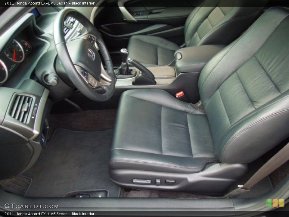 Black Interior Front Seat for the 2011 Honda Accord EX-L V6 Sedan #77005693