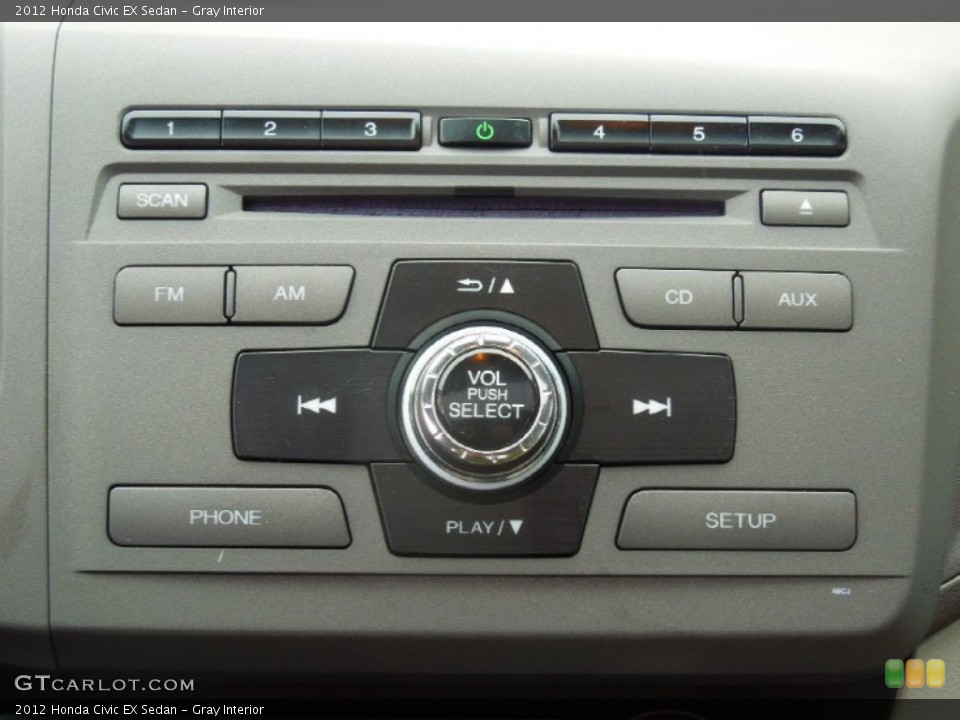 Gray Interior Controls for the 2012 Honda Civic EX Sedan #77007239