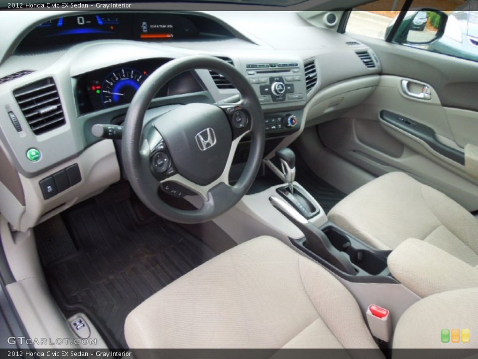 Gray Interior Prime Interior for the 2012 Honda Civic EX Sedan #77007501