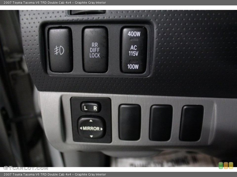 Graphite Gray Interior Controls for the 2007 Toyota Tacoma V6 TRD Double Cab 4x4 #77009248