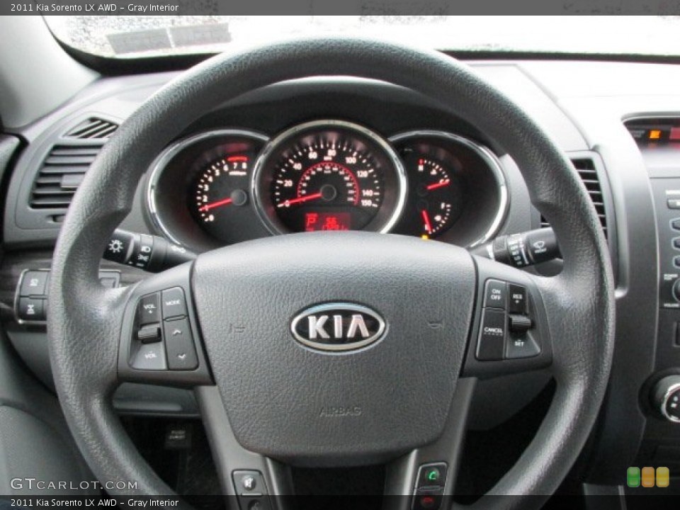 Gray Interior Steering Wheel for the 2011 Kia Sorento LX AWD #77009290