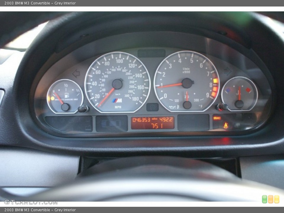 Grey Interior Gauges for the 2003 BMW M3 Convertible #77009372