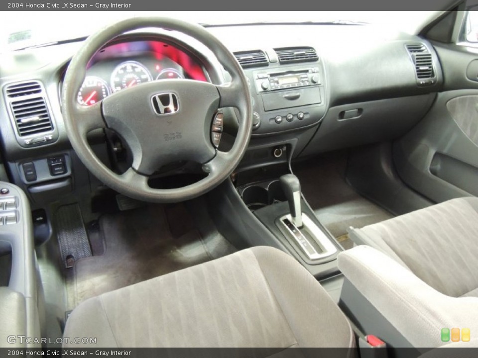Gray Interior Prime Interior for the 2004 Honda Civic LX Sedan #77009374