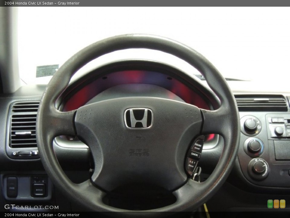 Gray Interior Steering Wheel for the 2004 Honda Civic LX Sedan #77009401