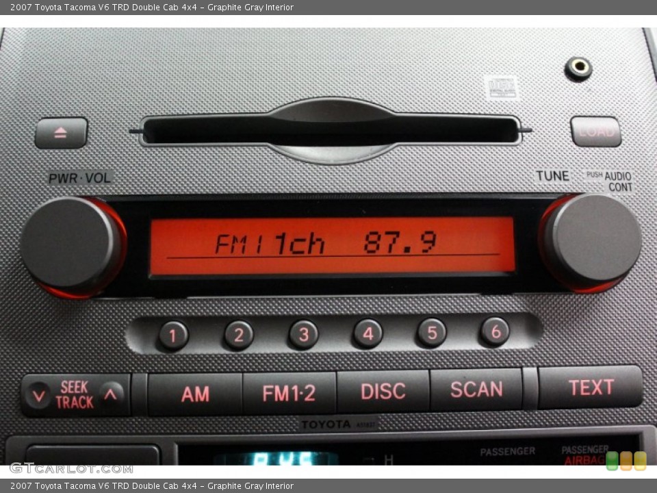 Graphite Gray Interior Audio System for the 2007 Toyota Tacoma V6 TRD Double Cab 4x4 #77009424