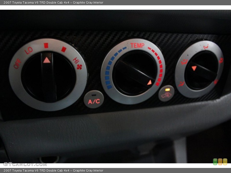 Graphite Gray Interior Controls for the 2007 Toyota Tacoma V6 TRD Double Cab 4x4 #77009442