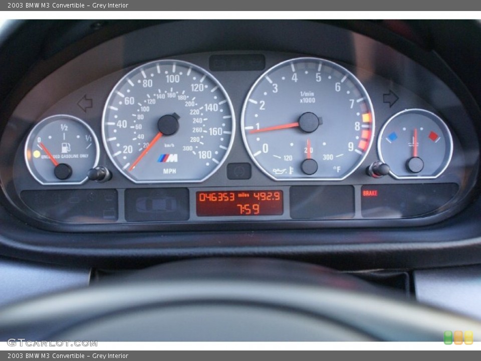 Grey Interior Gauges for the 2003 BMW M3 Convertible #77009508