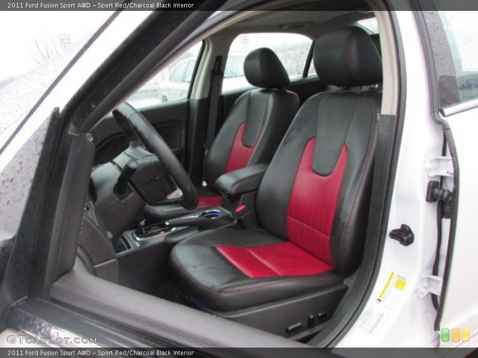 Sport Red/Charcoal Black Interior Front Seat for the 2011 Ford Fusion Sport AWD #77010276