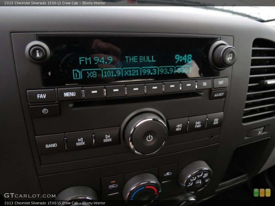 Ebony Interior Audio System for the 2013 Chevrolet Silverado 1500 LS Crew Cab #77012907
