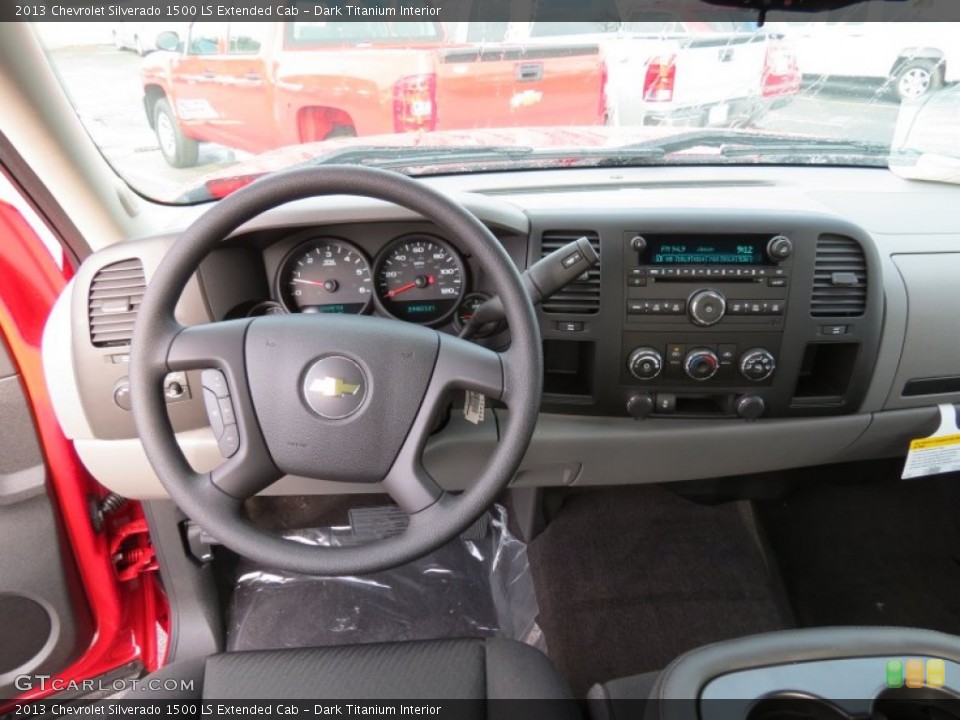 Dark Titanium Interior Dashboard for the 2013 Chevrolet Silverado 1500 LS Extended Cab #77013699