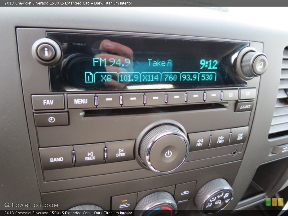 Dark Titanium Interior Controls for the 2013 Chevrolet Silverado 1500 LS Extended Cab #77013744